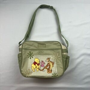 Winnie the Pooh Olive Green Crossbody Shoulder Bag